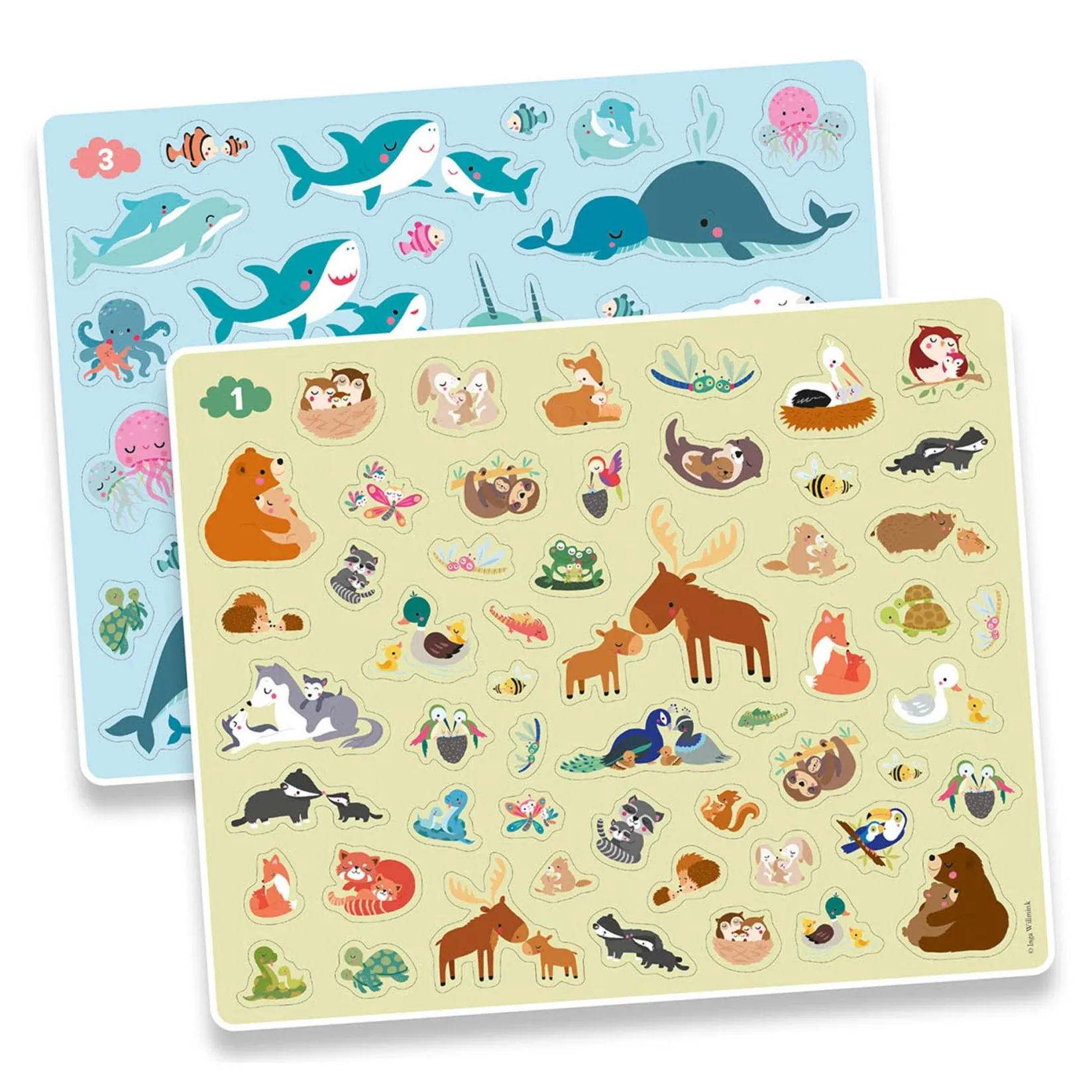 4 Years And Over|2 Years And Over>Auzou 200 Autocollants Bébés Animaux