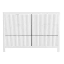 Discount 6 Drawer Chest Milano - White Storage Furniture