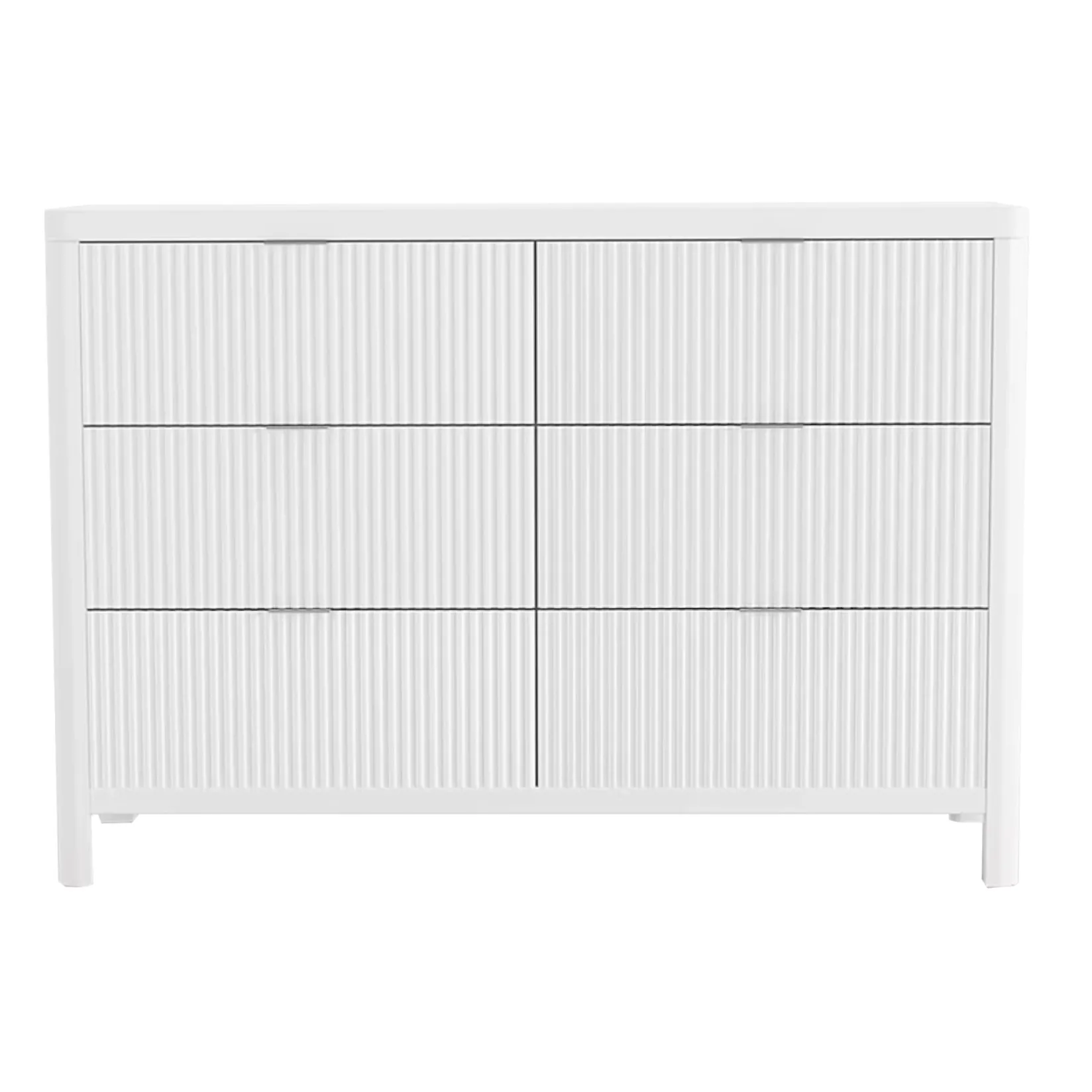 Discount 6 Drawer Chest Milano - White Storage Furniture