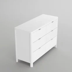 Discount 6 Drawer Chest Milano - White Storage Furniture