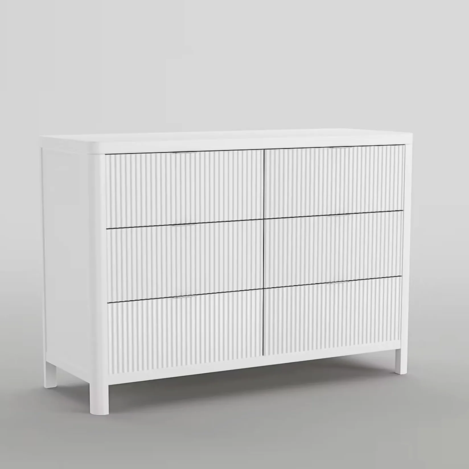 Discount 6 Drawer Chest Milano - White Storage Furniture