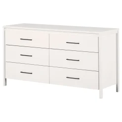 Storage Furniture>South Shore 6 Drawer Dresser - Gravity Pure White