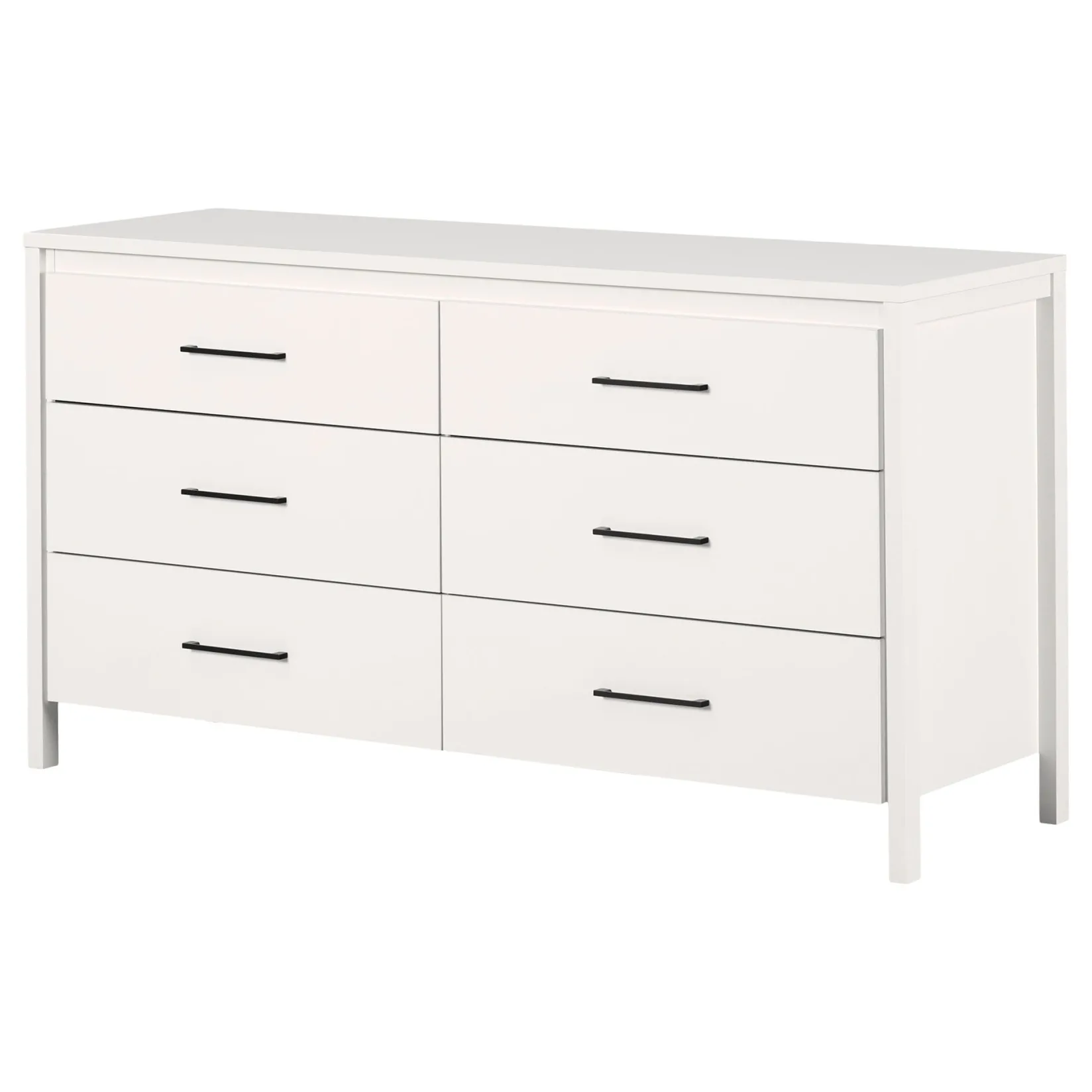 Storage Furniture>South Shore 6 Drawer Dresser - Gravity Pure White