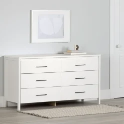 Storage Furniture>South Shore 6 Drawer Dresser - Gravity Pure White