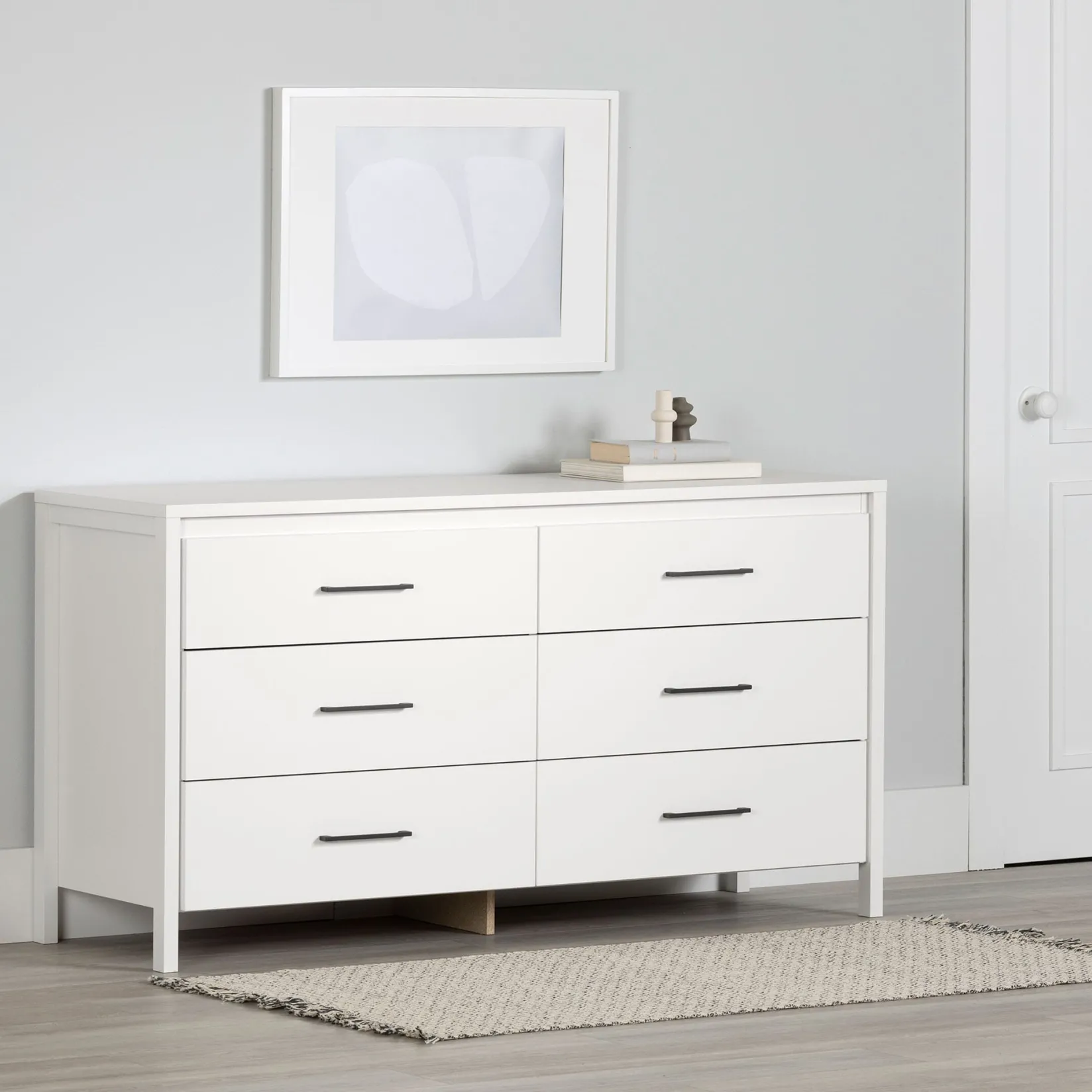 Storage Furniture>South Shore 6 Drawer Dresser - Gravity Pure White