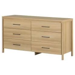 Storage Furniture>South Shore 6 Drawer Dresser - Gravity Natural Ash