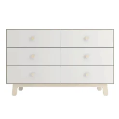 Storage Furniture>Oeuf 6 Drawer Dresser - Whte/ Natural