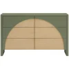 Online 6 Drawers Chest Moab - Olive/Ash (Assembled) Storage Furniture