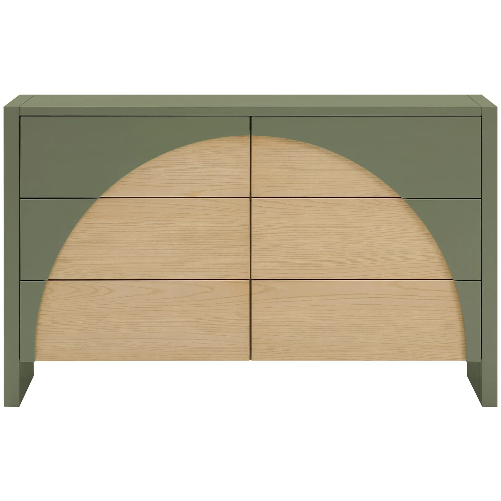 Online 6 Drawers Chest Moab - Olive/Ash (Assembled) Storage Furniture