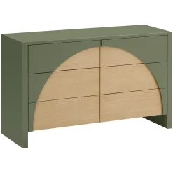 Online 6 Drawers Chest Moab - Olive/Ash (Assembled) Storage Furniture