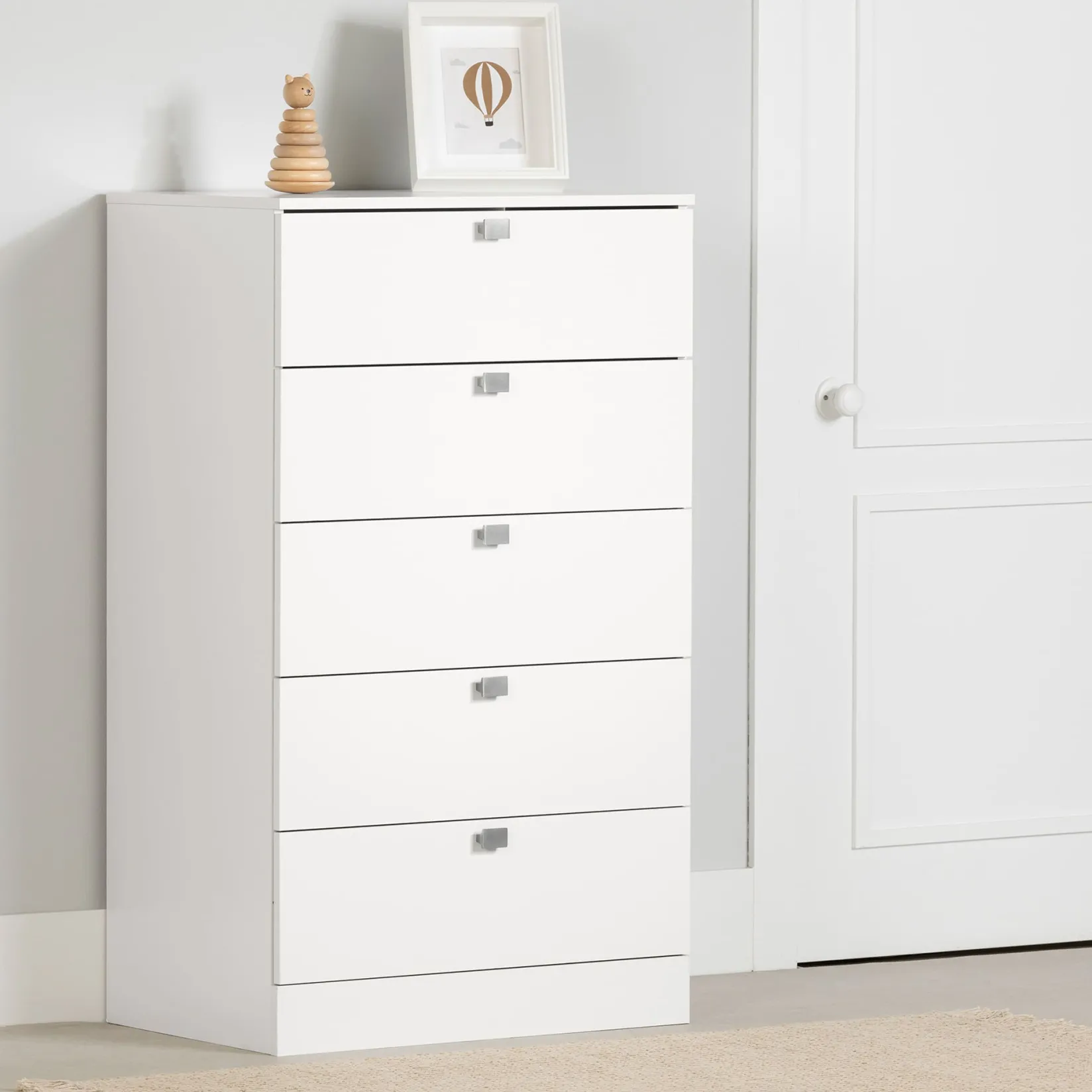 Storage Furniture>South Shore 5 Drawers Spark - White