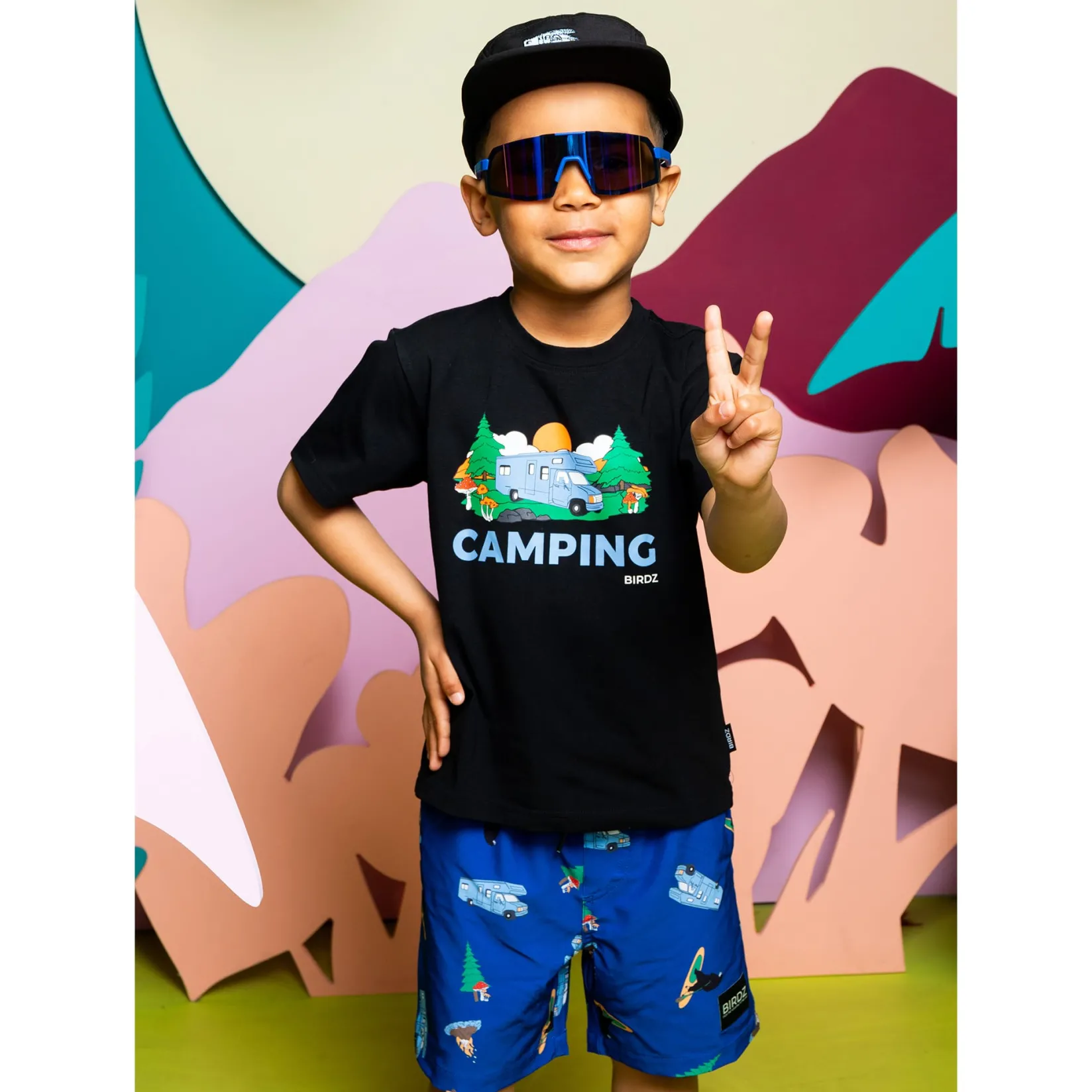 Hats And Caps>Birdz 5 Panel VR Cap 2-16 y Black