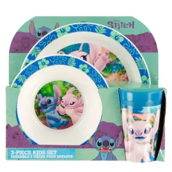 Hot 3 Pieces Dinner Set - Stitch Kids Breastfeeding|Tableware