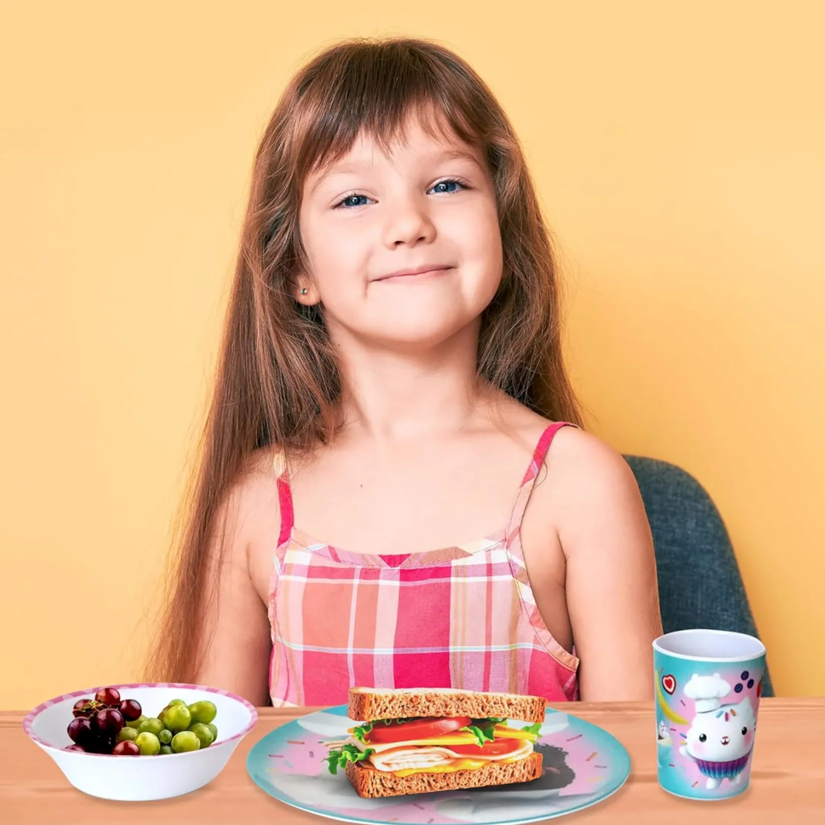 Hot 3 Pieces Set - Gabby's Dollhouse Kids Breastfeeding|Tableware