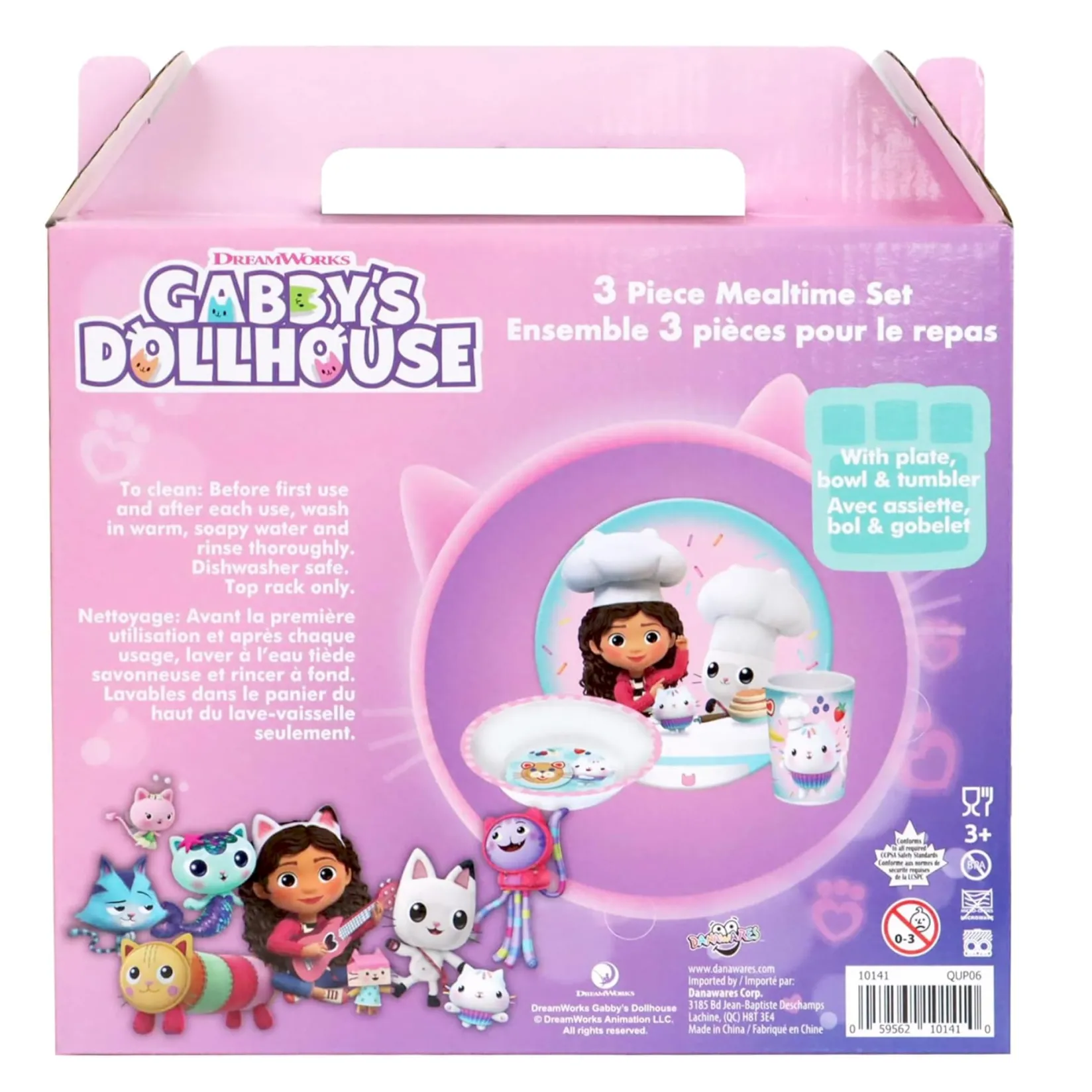 Hot 3 Pieces Set - Gabby's Dollhouse Kids Breastfeeding|Tableware