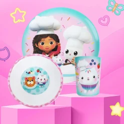Hot 3 Pieces Set - Gabby's Dollhouse Kids Breastfeeding|Tableware
