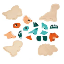Sale 4 Progressive Puzzles - Dino Kids Wooden Toys|Puzzles