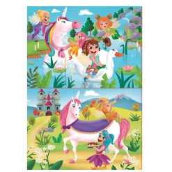 Hot 2 x 20Pieces Puzzle - Unicorn Fairy Kids Puzzles