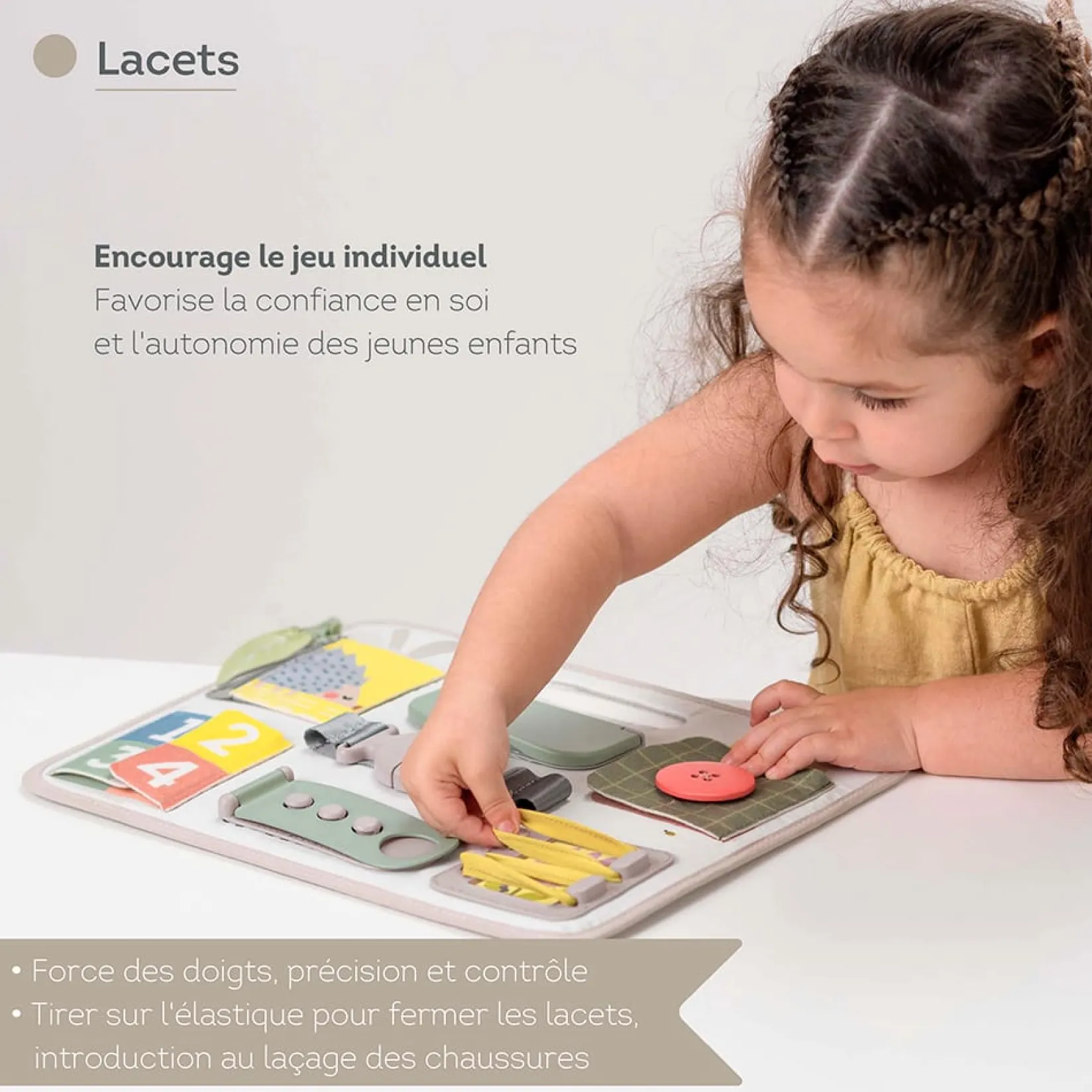 Developmental Toys>Taf Toy Activity Buckles Board