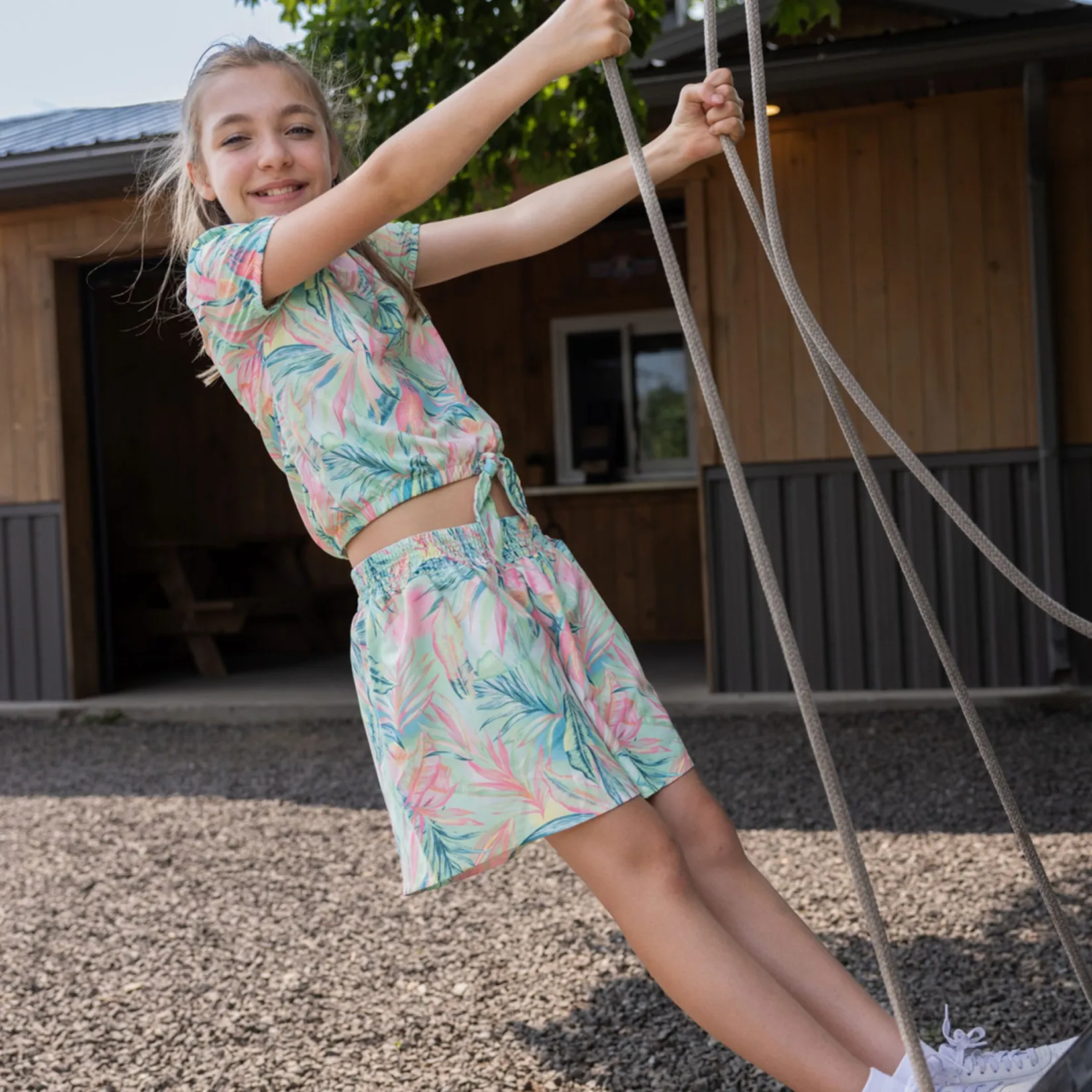 Tops>Nano Aloha Blouse 2-12 Mint