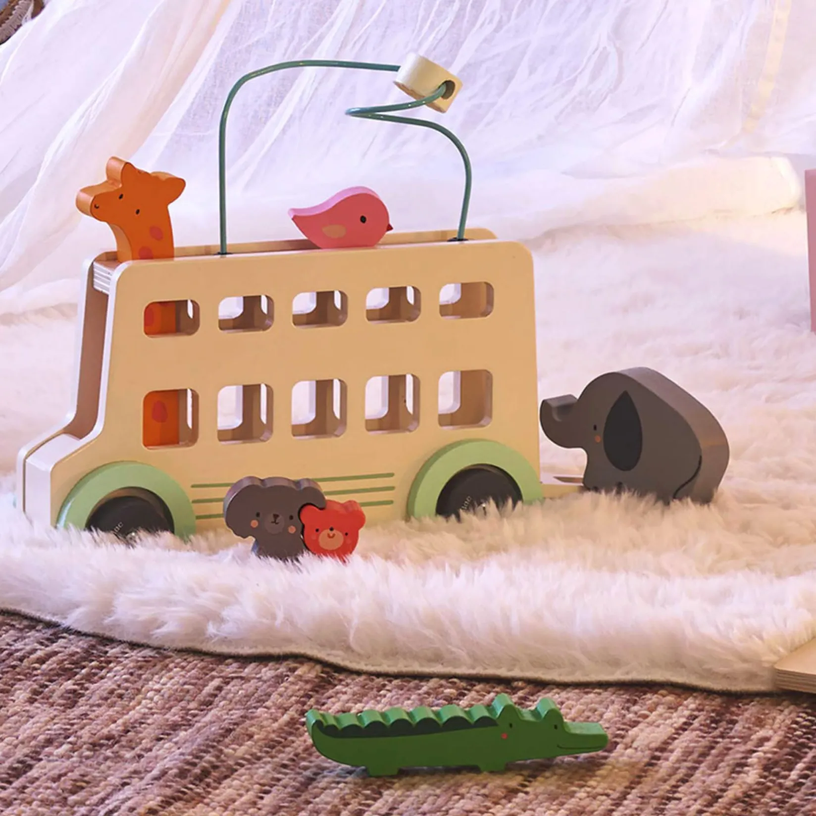 Wooden Toys>Vilac Animals Bus