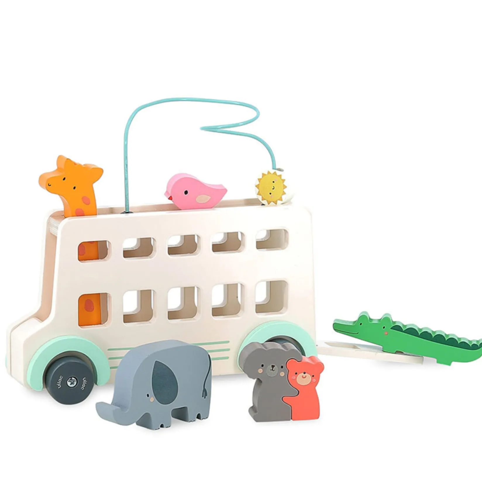 Wooden Toys>Vilac Animals Bus