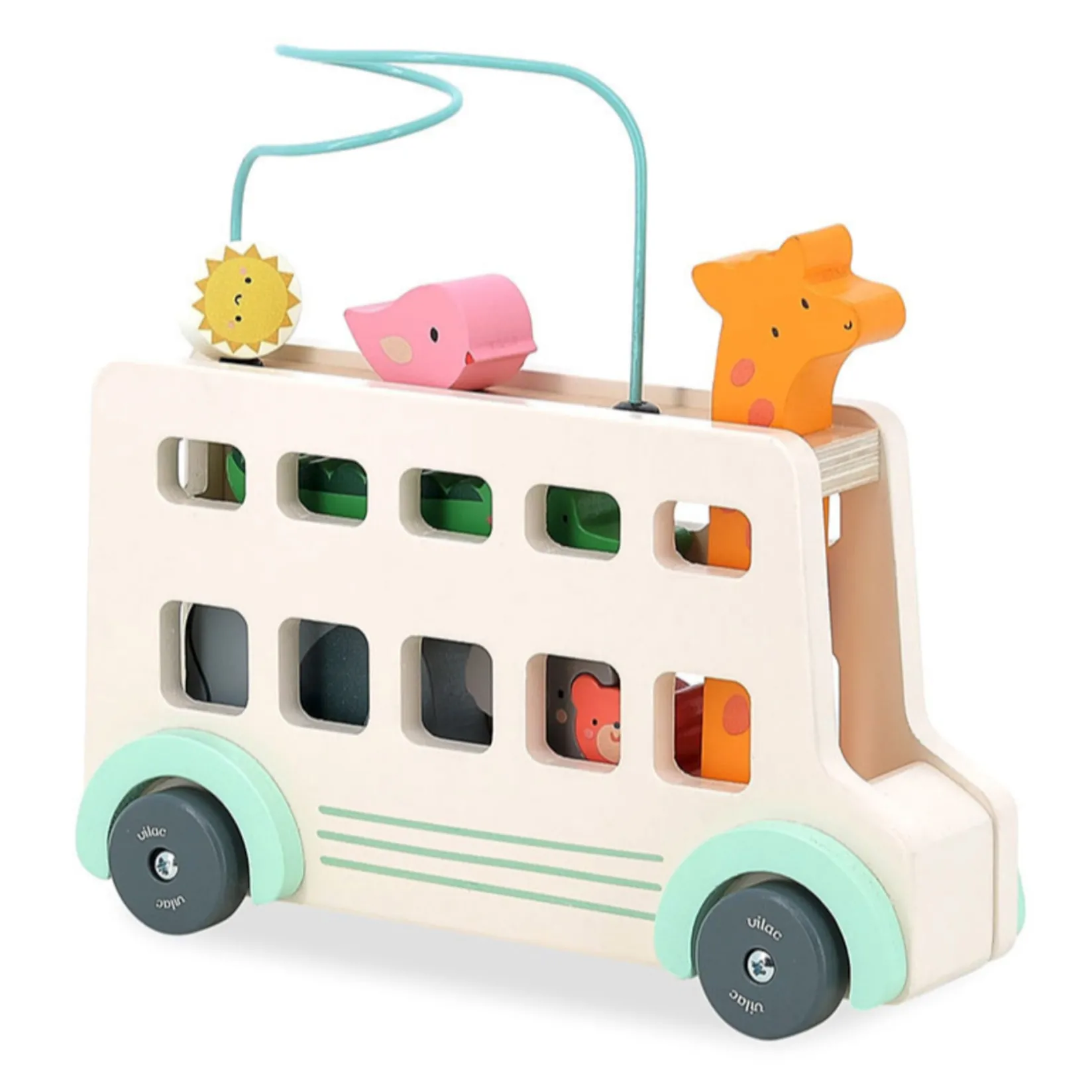 Wooden Toys>Vilac Animals Bus