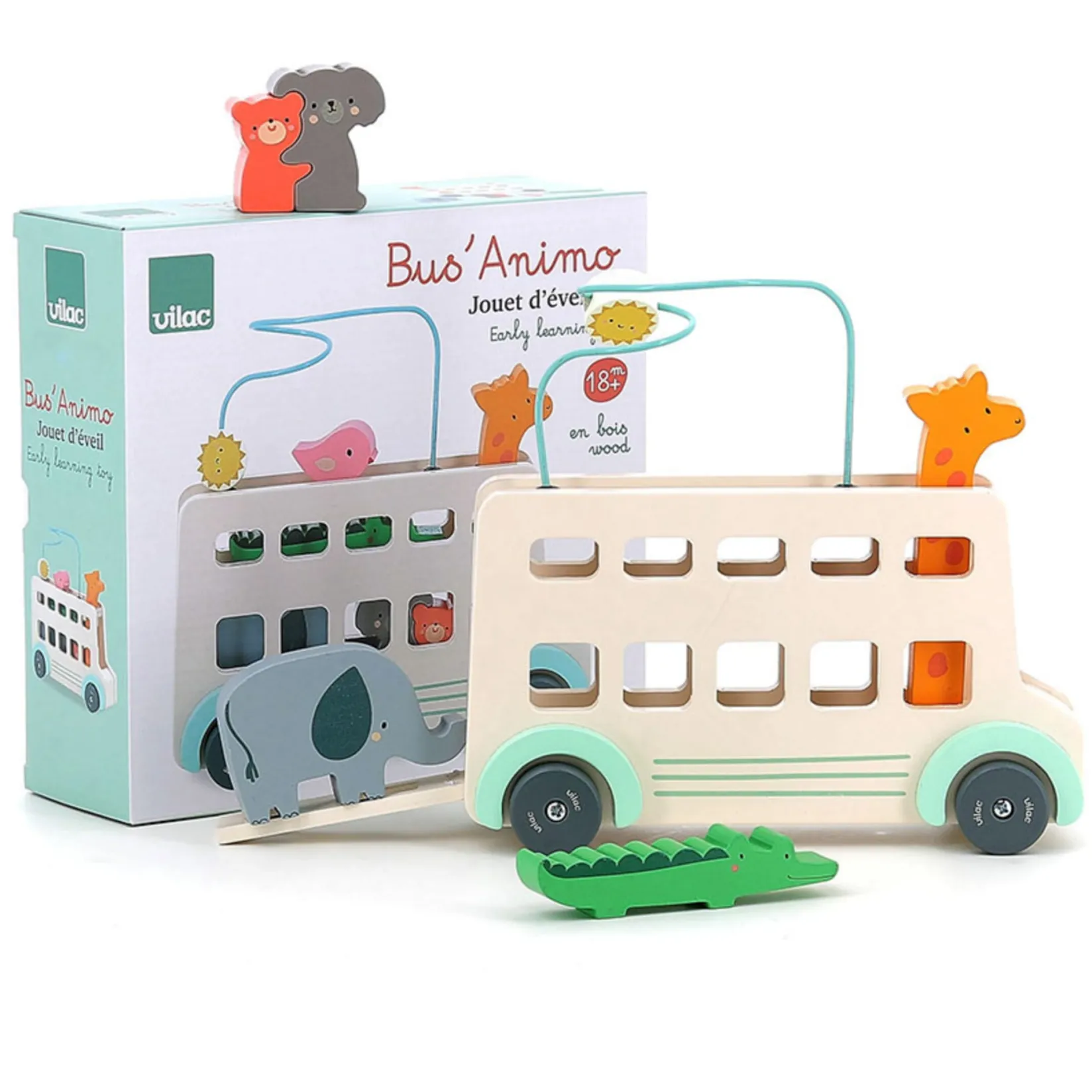 Wooden Toys>Vilac Animals Bus