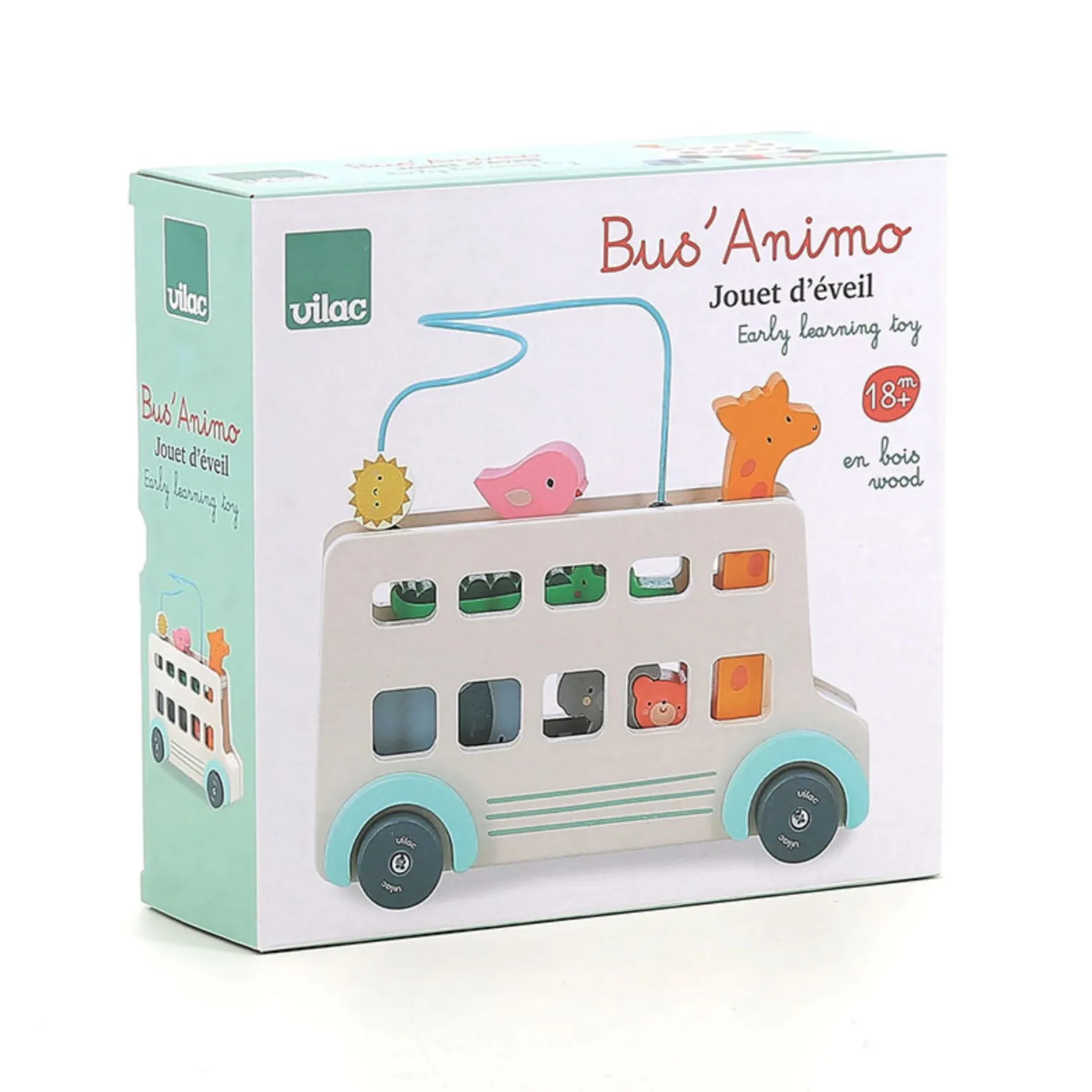 Wooden Toys>Vilac Animals Bus