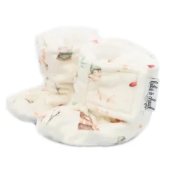 Slippers>Bebe O Chaud Animals Velux Slippers 0-6m Ivory
