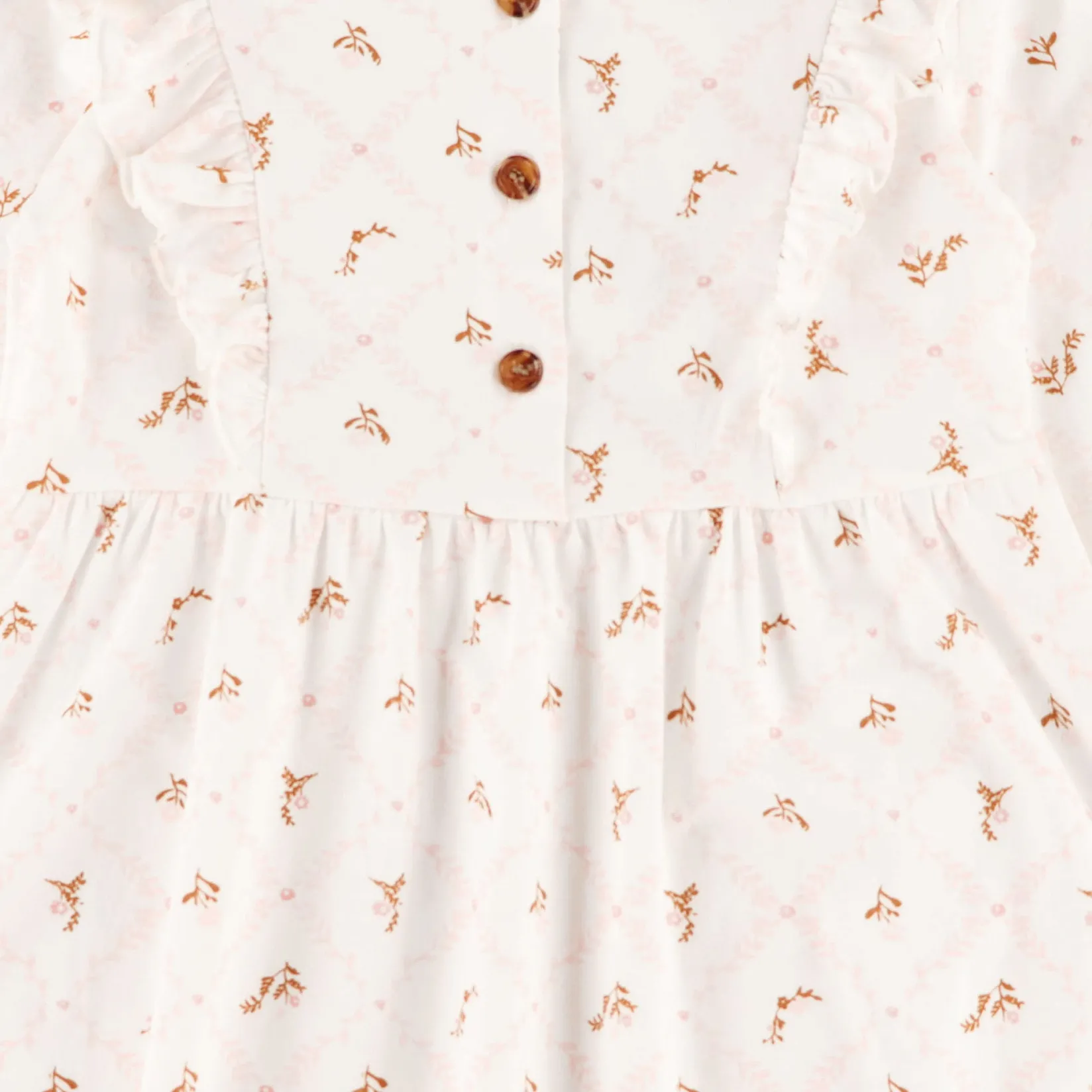 Dresses & Rompers>Chat Botte AOP Flowers Poetry Dress 2-8 Ivory
