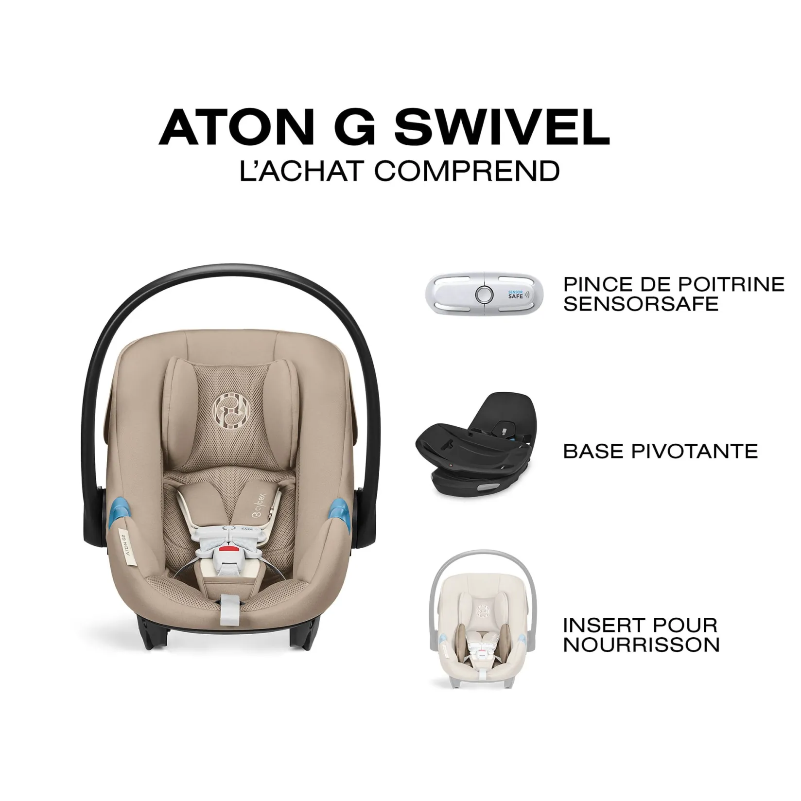 Clearance Aton G Swivel Car Seat - Moon Black Kids Car Seats & Booster Seats|Car Seats