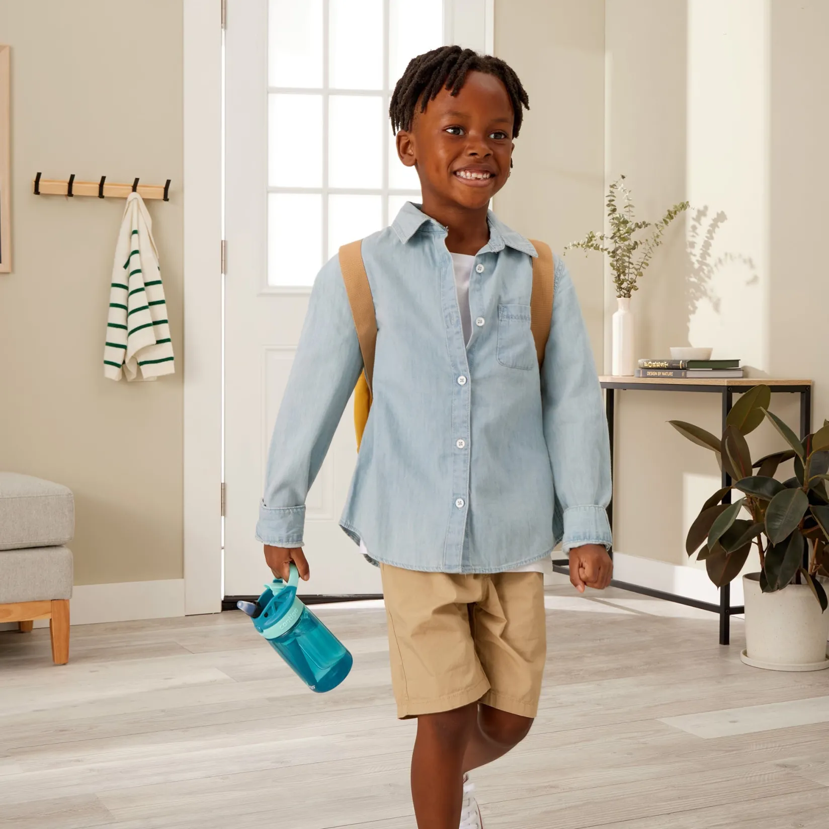 Tableware|Bottles & Insulated Bottles>Contigo Aubrey Leak-Proof Spill-Proof Water Bottle - Juniper Jade Vine 14 oz