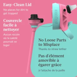 New Aubrey Leak-Proof Spill-Proof Water Bottle - Azalea Jade Vine 20 oz Kids Tableware|Bottles & Insulated Bottles