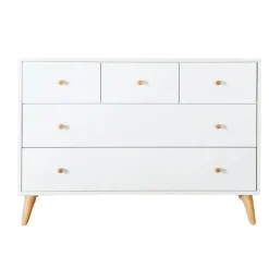 Storage Furniture>Dadada Baby Austin 5 Drawers Dresser - Whtite / Naturel