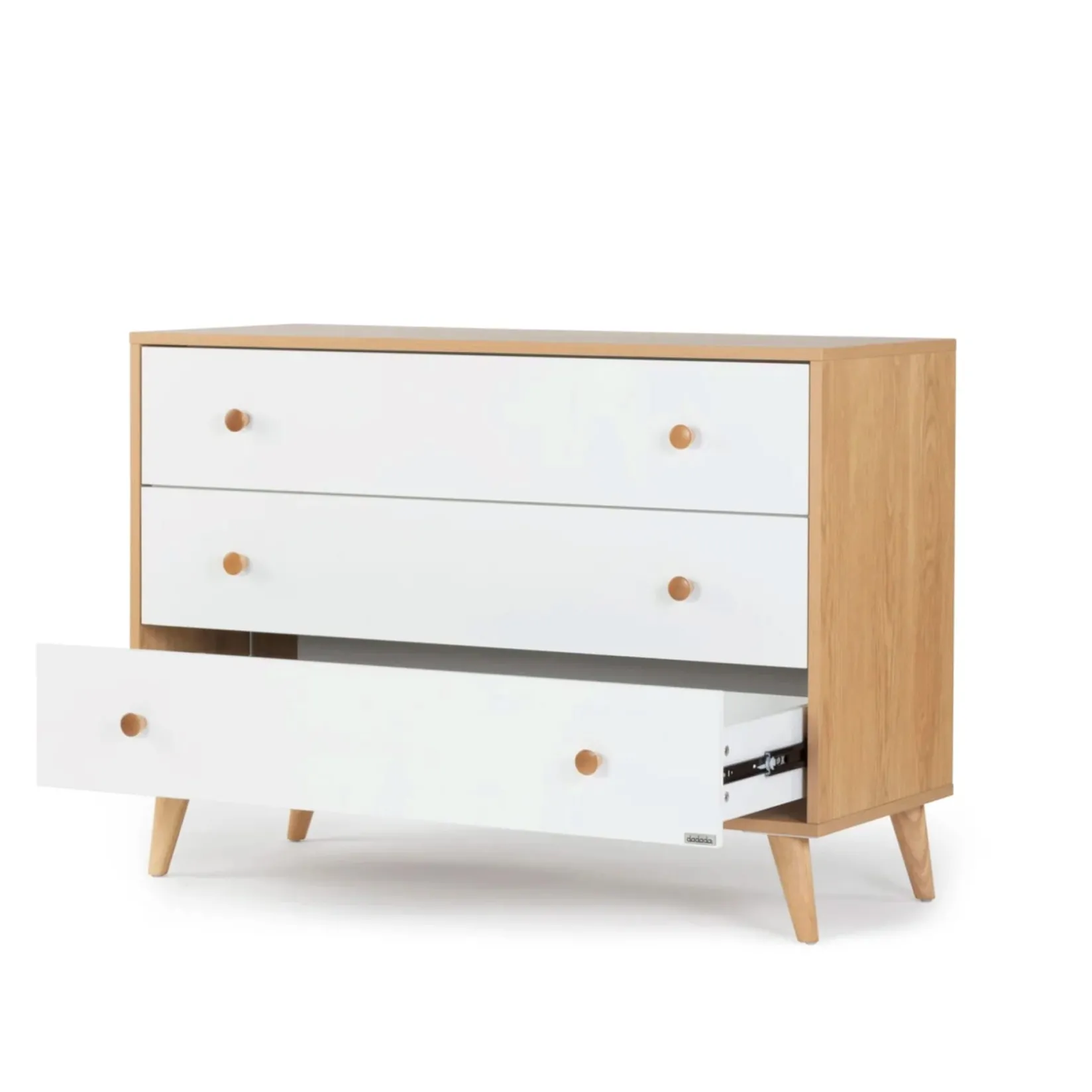 Hot Austin 3-Drawer Dresser - White / Red Oak Storage Furniture