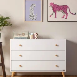 Storage Furniture>Dadada Baby Austin 3-Drawer Dresser - White / Natural