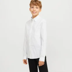Tops>Jack u0026 Jones Axel Stretch Shirt 8-16 White
