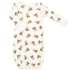 Sleep Bags|Pyjamas>Perlimpinpin Baby Bamboo Nightie - Bears Beige