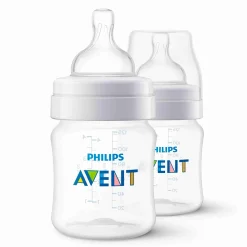 Outlet Baby Bottle 4oz Set of 2 Anti-Colic Bottles & Nipples|Breastfeeding