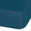 Sheets|Bedding>Perlimpinpin Baby Crib Fitted Sheet - Navy Muslin