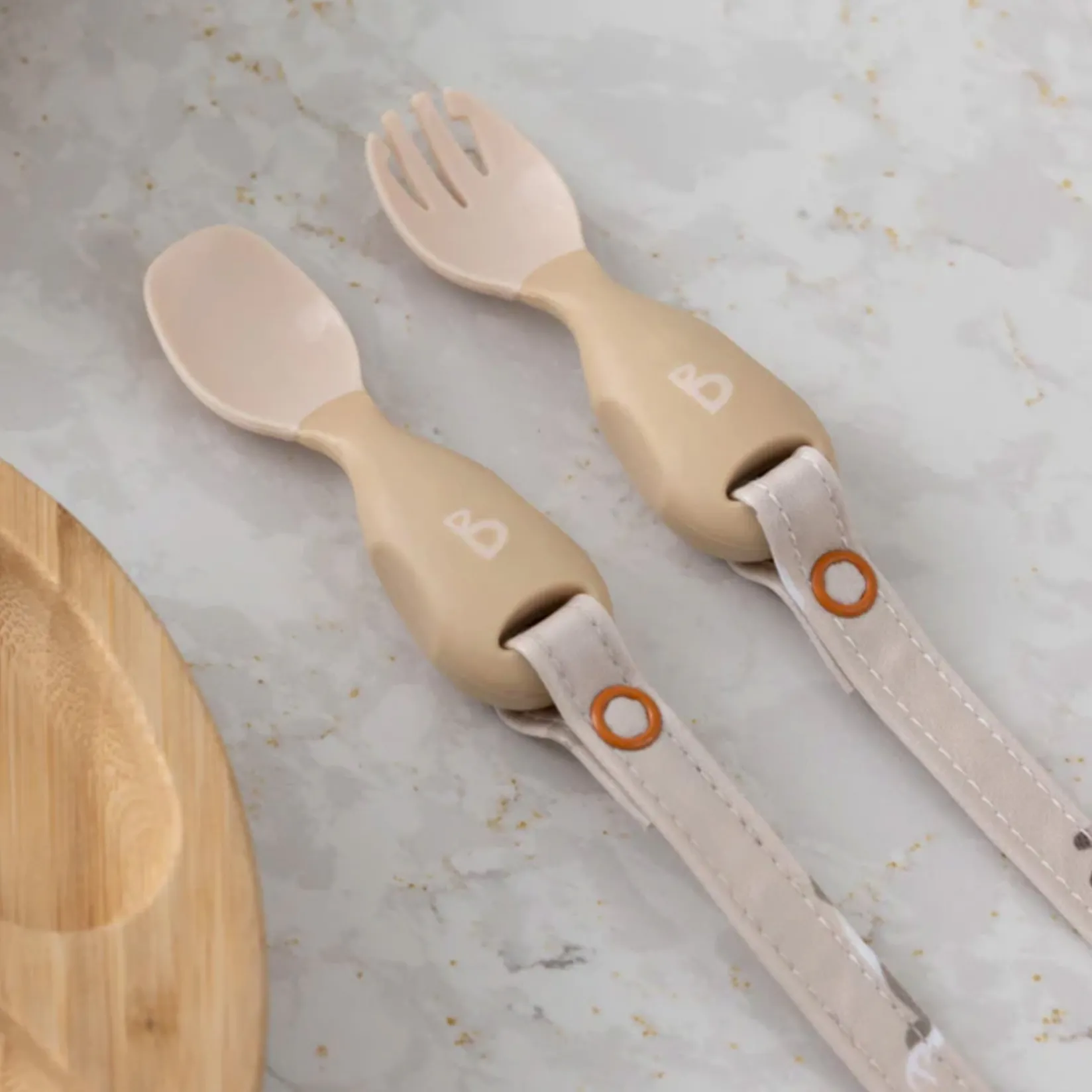 Tableware|Plates & Placemats>Bibado Baby Cutlery Attachable Forest