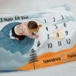 Discount Baby Monthly Milestone Blanket - Et Hop La Vie! Kids Blankets|Blankets