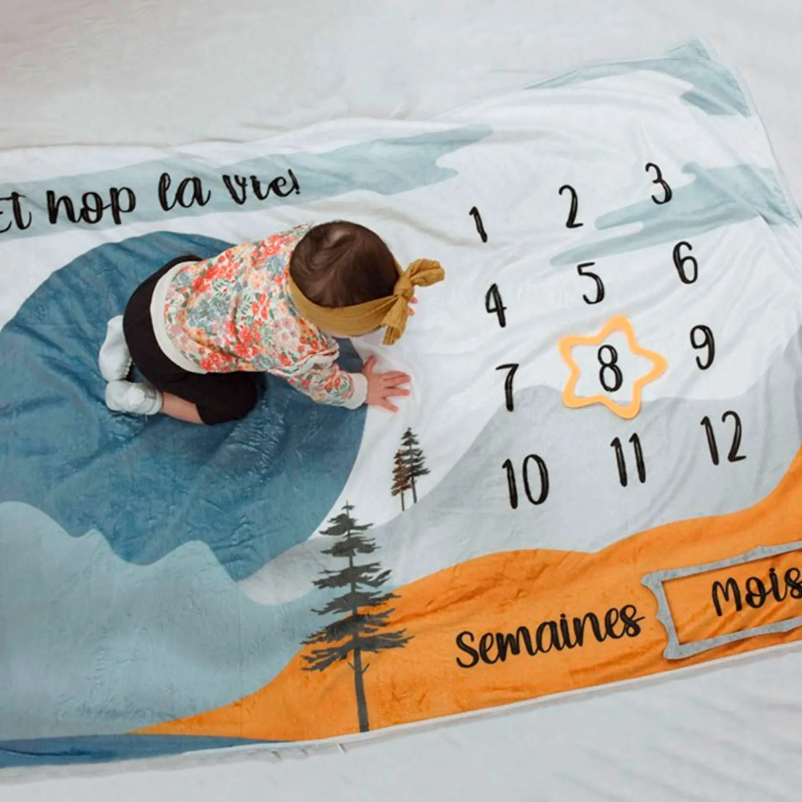 Discount Baby Monthly Milestone Blanket - Et Hop La Vie! Kids Blankets|Blankets