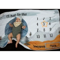 Discount Baby Monthly Milestone Blanket - Et Hop La Vie! Kids Blankets|Blankets
