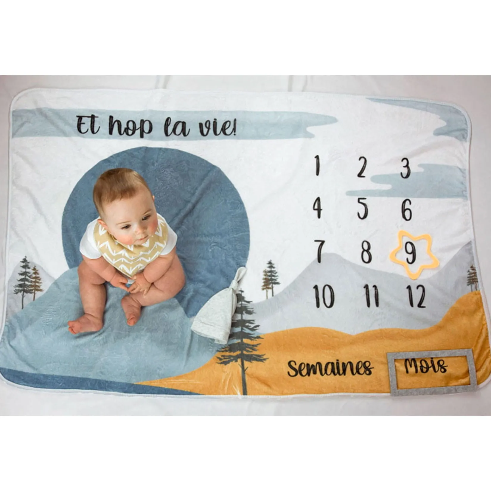 Discount Baby Monthly Milestone Blanket - Et Hop La Vie! Kids Blankets|Blankets
