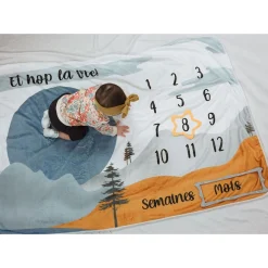 Discount Baby Monthly Milestone Blanket - Et Hop La Vie! Kids Blankets|Blankets