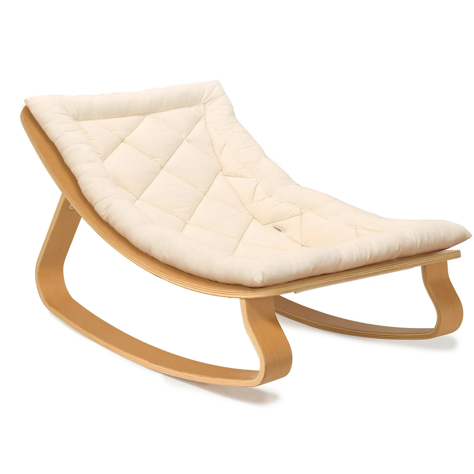 Swings & Rockers>Charlie Crane Baby Rocker LEVO - Beechwood / Organic Milk