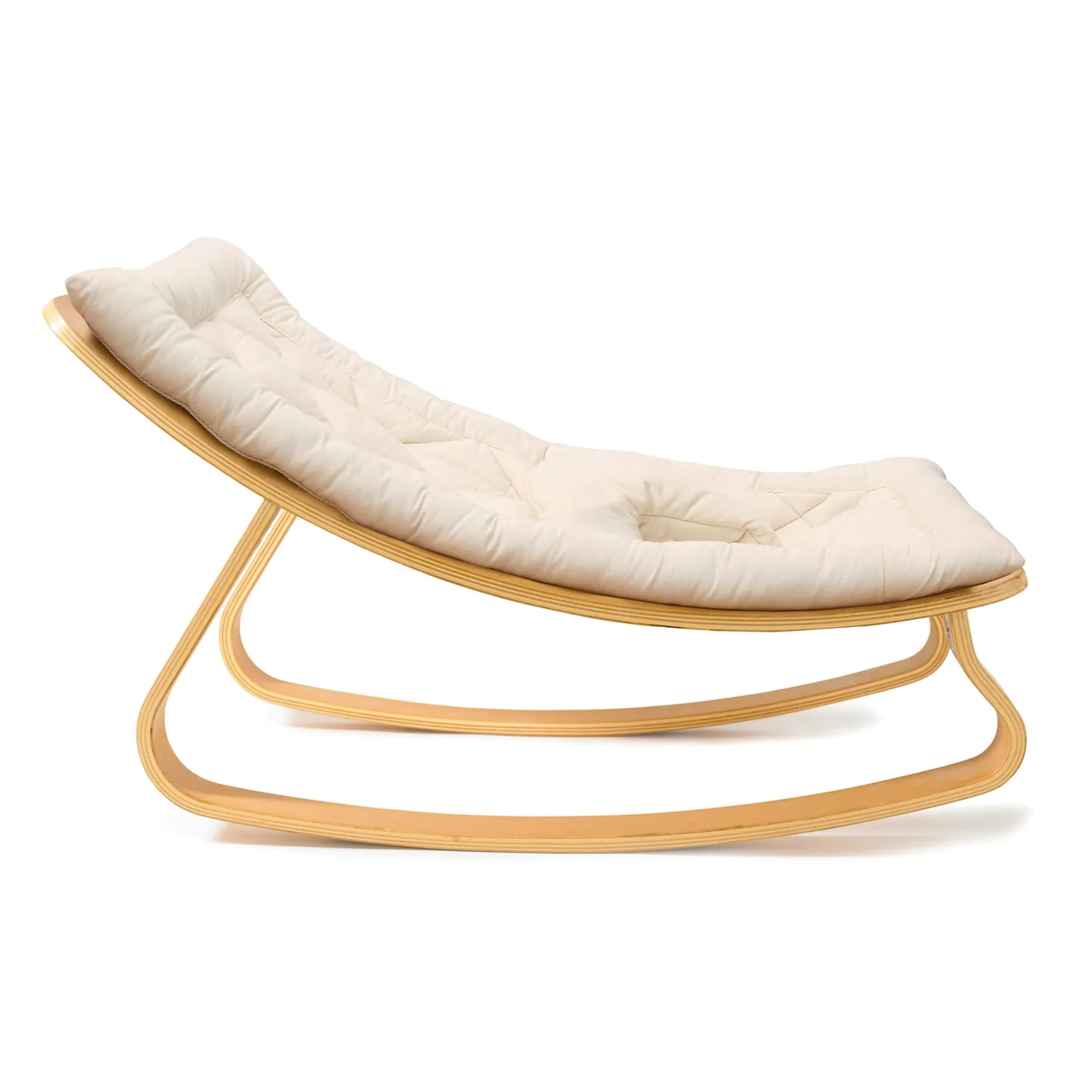 Swings & Rockers>Charlie Crane Baby Rocker LEVO - Beechwood / Organic Milk
