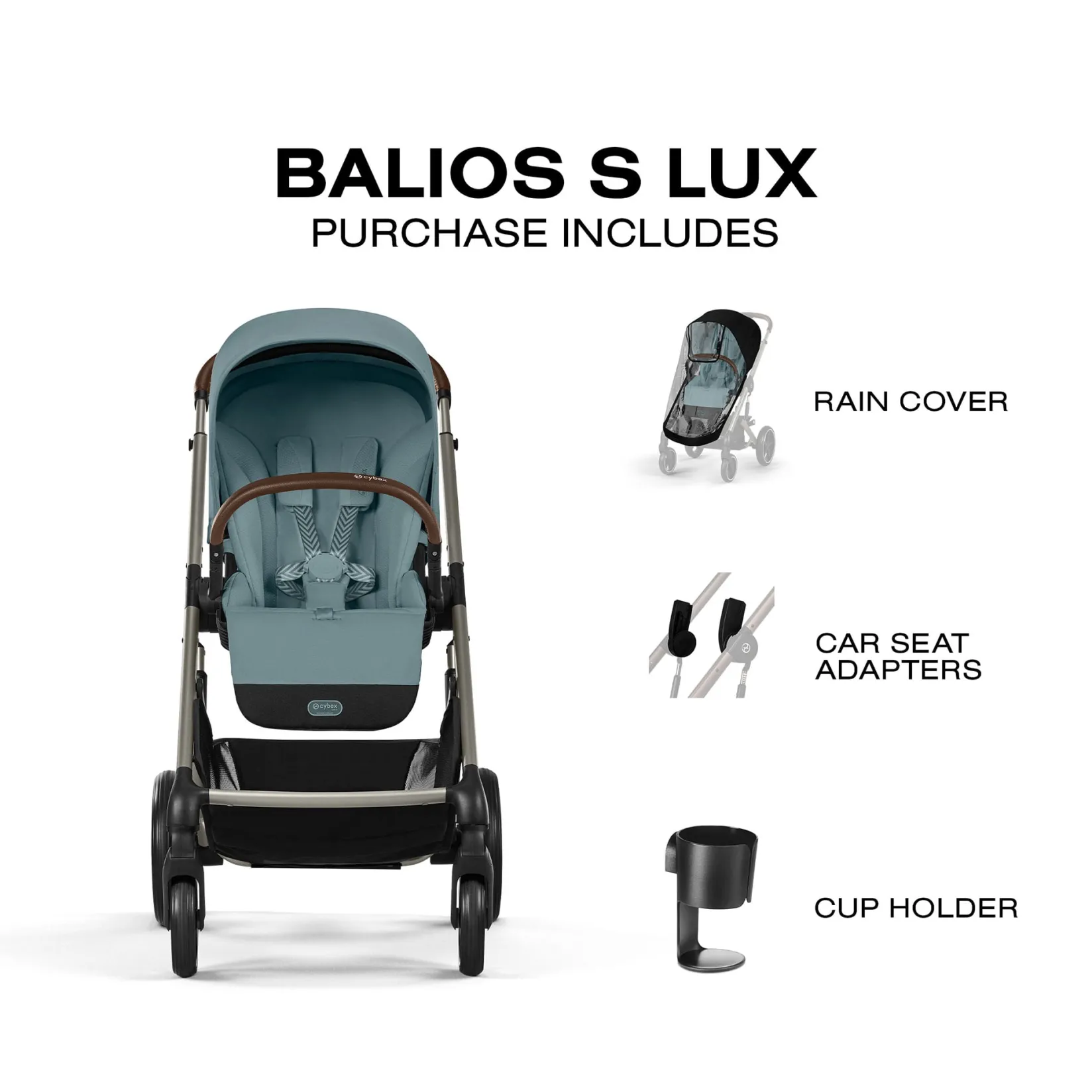 Strollers|Strollers & Trailers>Cybex Balios S Lux Stroller - Blue